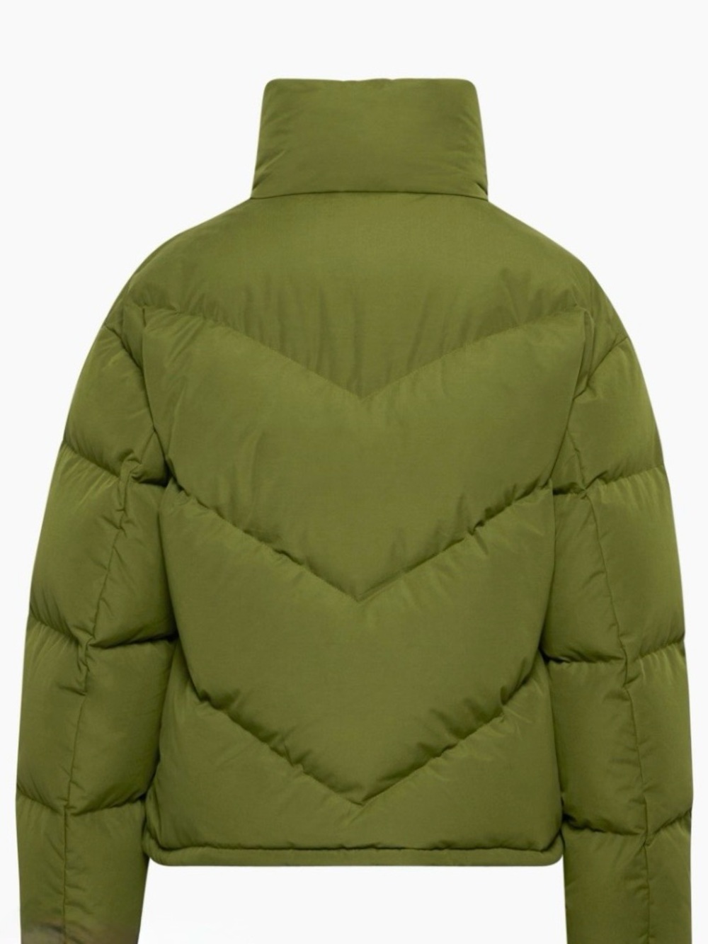 NWT Aritzia Wilfred Olive Green Puffer Jacket size Small 700+ fill - Picture 3 of 7